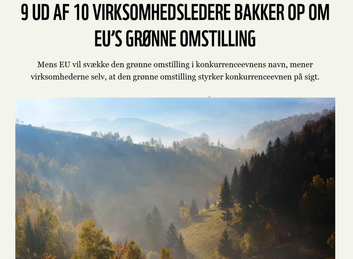 WWF-undersøgelse: Virksomhederne holder fast i den grønne omstilling